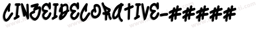 CinzeIDecorative字体转换