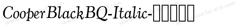 CooperBlackBQ-Italic字体转换