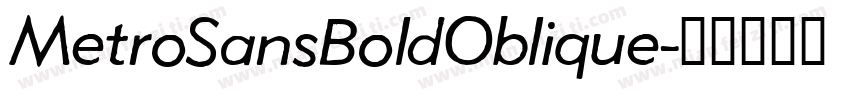 MetroSansBoldOblique字体转换