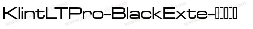 KlintLTPro-BlackExte字体转换