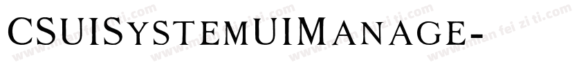 CSUISystemUIManage字体转换