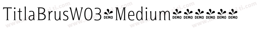 TitlaBrusW03-Medium字体转换