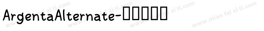 ArgentaAlternate字体转换