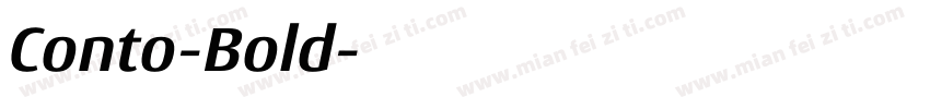Conto-Bold字体转换