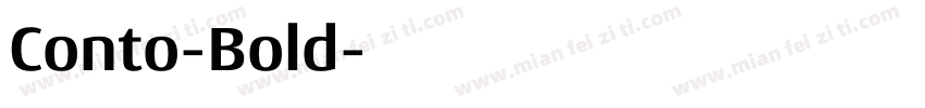 Conto-Bold字体转换
