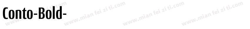 Conto-Bold字体转换