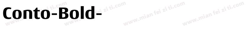Conto-Bold字体转换