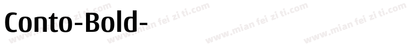 Conto-Bold字体转换