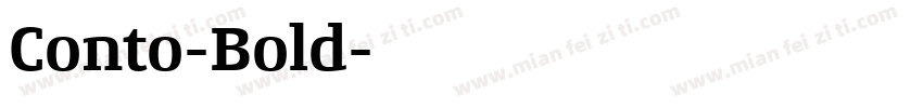 Conto-Bold字体转换