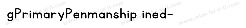 KgPrimaryPenmanshipLined字体转换