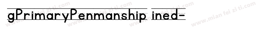 KgPrimaryPenmanshipLined字体转换