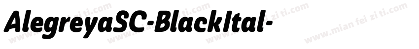 AlegreyaSC-BlackItal字体转换