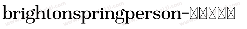 brightonspringperson字体转换