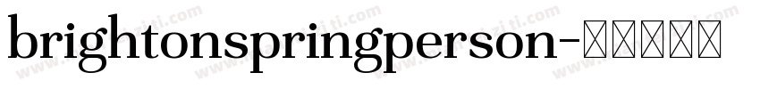brightonspringperson字体转换