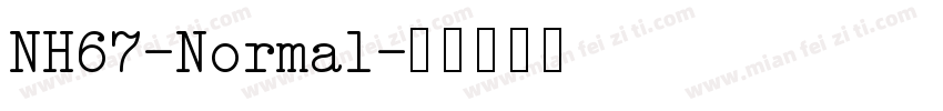 NH67-Normal字体转换