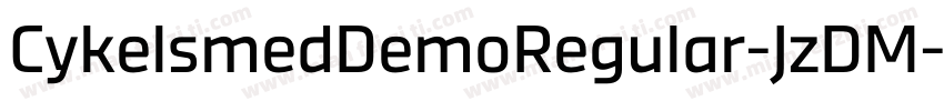 CykelsmedDemoRegular-JzDM字体转换
