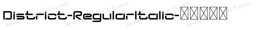 District-RegularItalic字体转换