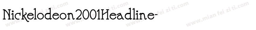 Nickelodeon2001Headline字体转换
