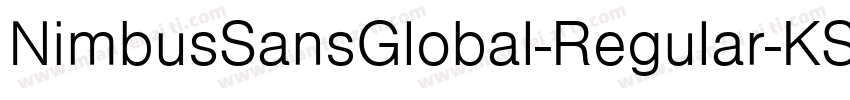 NimbusSansGlobal-Regular-KSCpc-EUC-字体转换