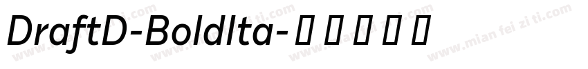 DraftD-BoldIta字体转换