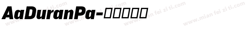 AaDuranPa字体转换