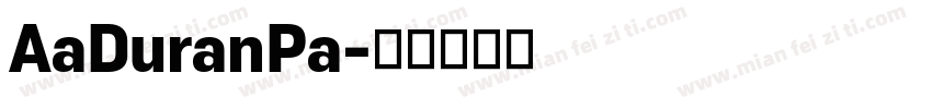 AaDuranPa字体转换