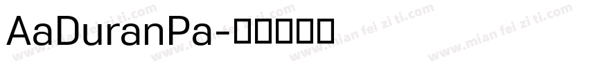 AaDuranPa字体转换