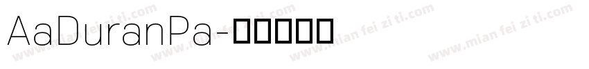 AaDuranPa字体转换