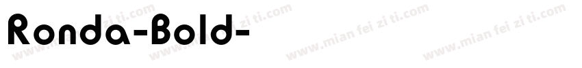 Ronda-Bold字体转换