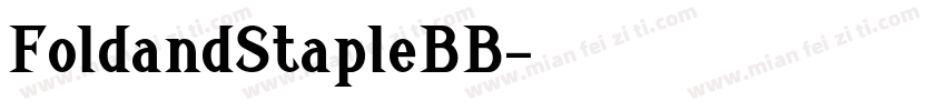 FoldandStapleBB字体转换