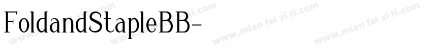 FoldandStapleBB字体转换
