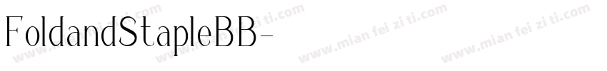 FoldandStapleBB字体转换