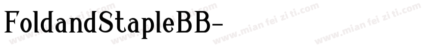 FoldandStapleBB字体转换