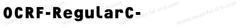 OCRF-RegularC字体转换