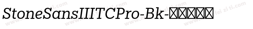 StoneSansIIITCPro-Bk字体转换