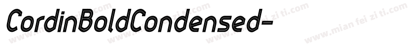 CordinBoldCondensed字体转换