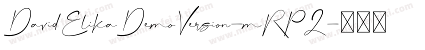 DavidElikaDemoVersion-mRP2字体转换