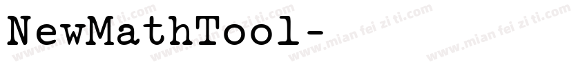 NewMathTool字体转换