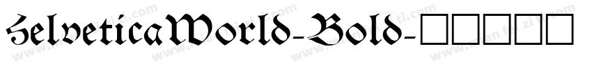 HelveticaWorld-Bold字体转换