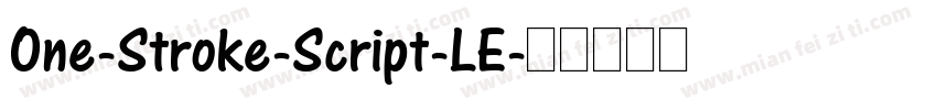 One-Stroke-Script-LE字体转换