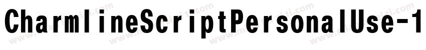 CharmlineScriptPersonalUse-17EB字体转换