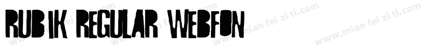 RUBIK-REGULAR-WEBFON字体转换