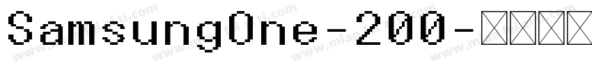 SamsungOne-200字体转换