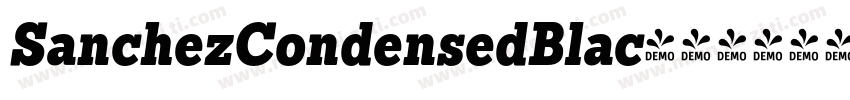 SanchezCondensedBlac字体转换