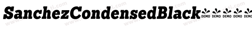 SanchezCondensedBlack字体转换