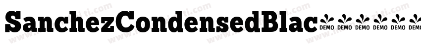 SanchezCondensedBlac字体转换