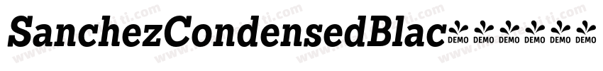 SanchezCondensedBlac字体转换