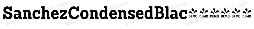 SanchezCondensedBlac字体转换