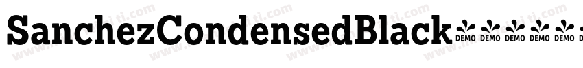 SanchezCondensedBlack字体转换