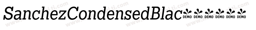 SanchezCondensedBlac字体转换